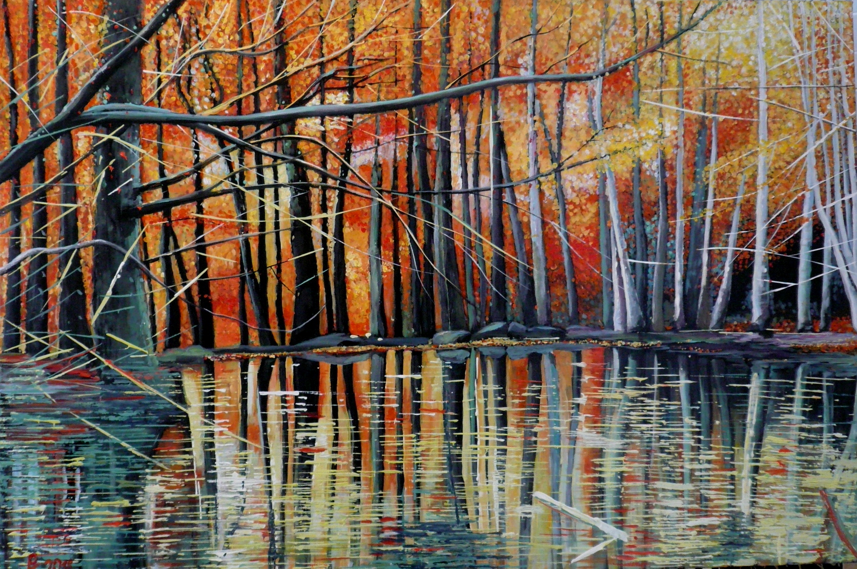 Podzim v lese 120x80