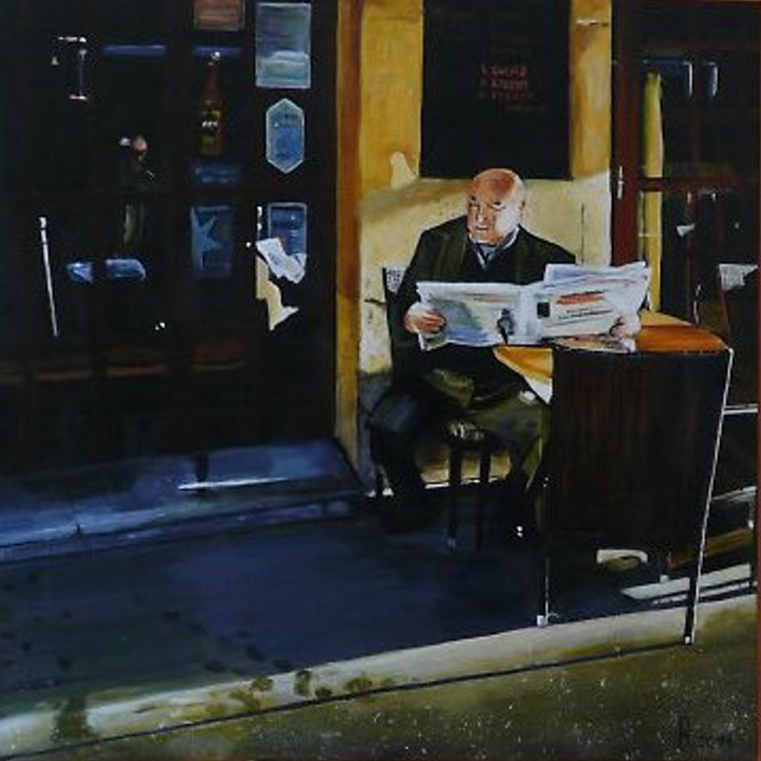 Ráno v kavárně 70x70cm