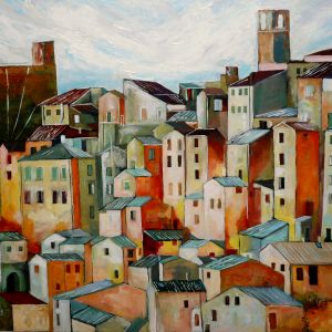Barevné městečko 72x92