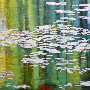 Květy na hladině 120x80
