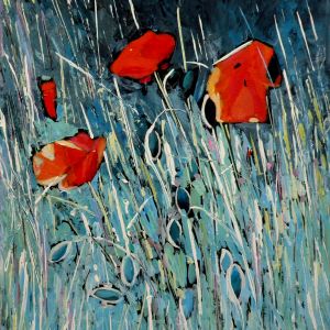 Máky v květu 60x50